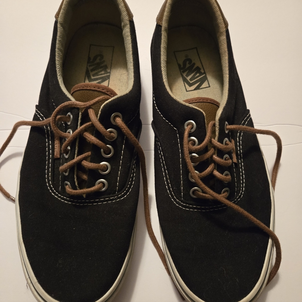 Vans Men's Black and Brown Sneakers